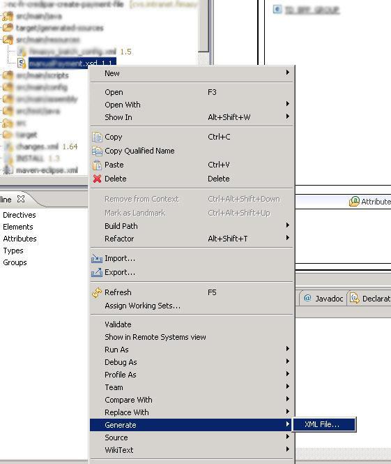 Right Click On The XSD, Choose Generate and Then XML File
