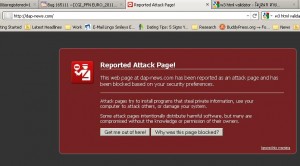 dap-news is listed as an attack site
