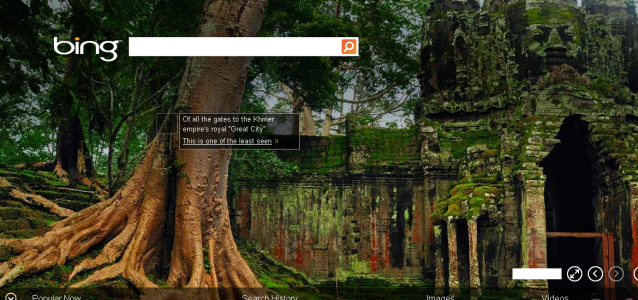 Bing Features Angkor Thom Today