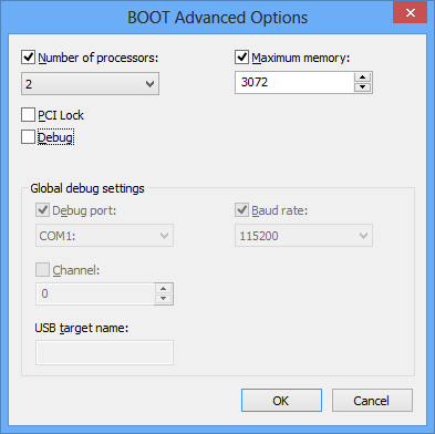 Boot Advanced Option