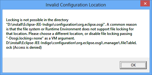 Eclipse issue on file locking